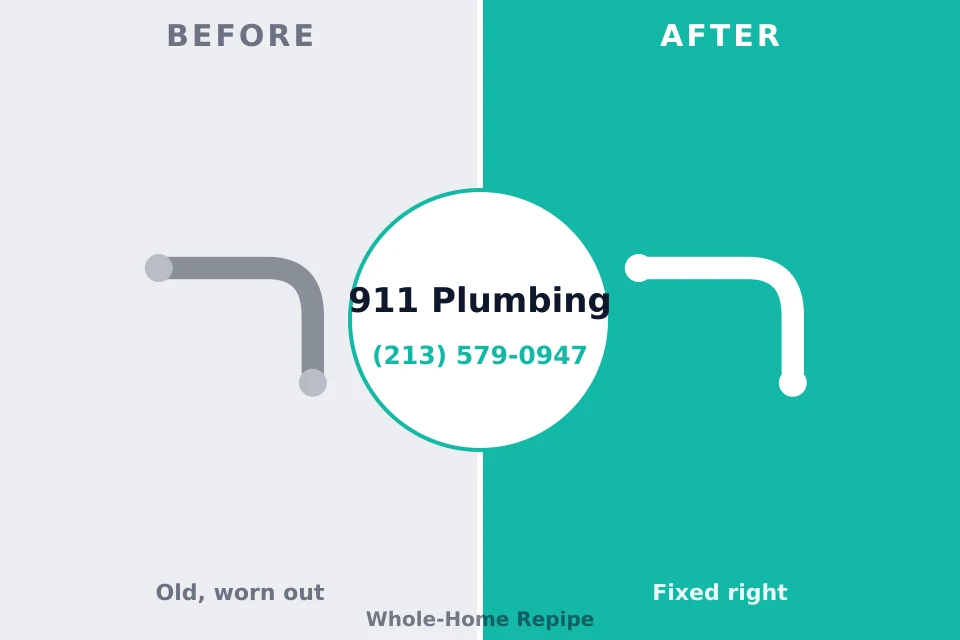 Before and after: plumbing company Dale City, VA